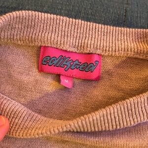 Edikted Women's simple grey Crew Neck Sweater